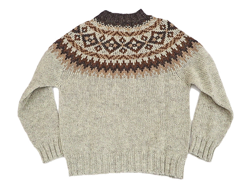 【Harley of Scotland】CHUNKY CREW FAIRISLE YOKE SWEATER