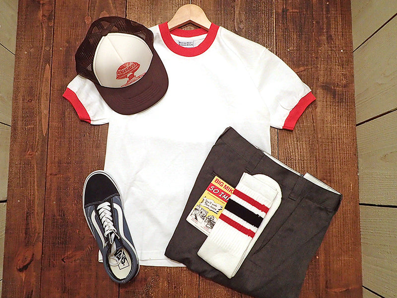 DEADSTOCK RINGER S/S TEE(WHITE)