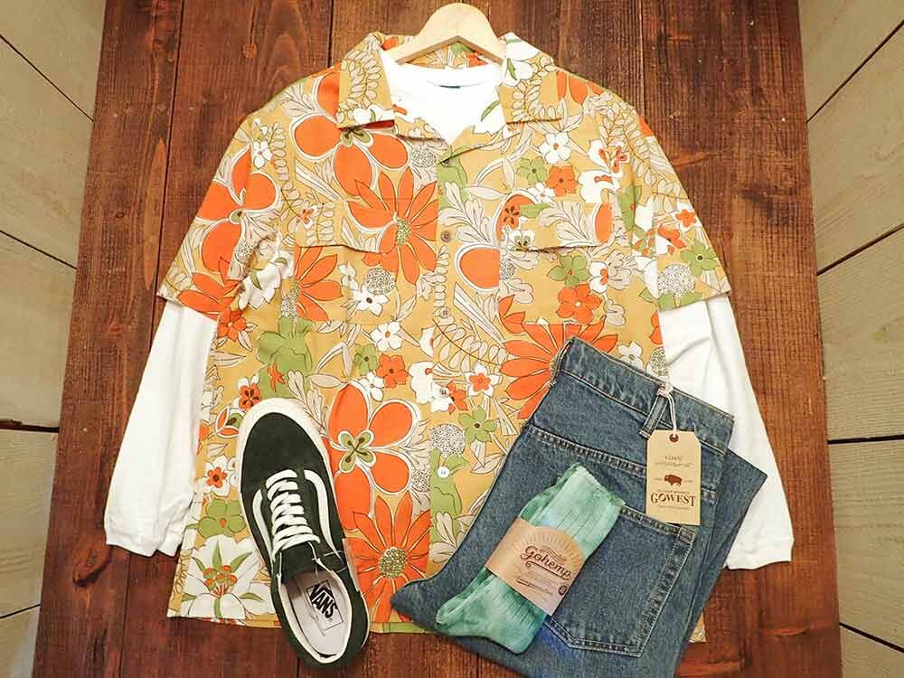 【HAVE A GRATEFUL DAY】OPEN COLLAR S/S SHIRT