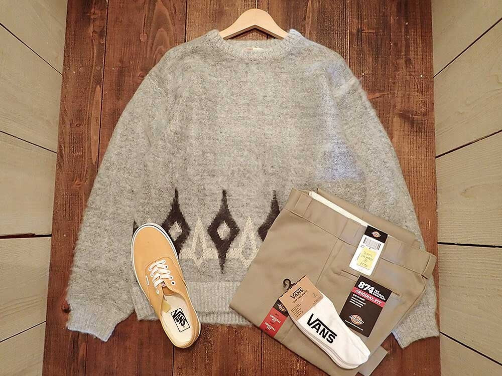 【TOWN CRAFT】SHAGGY VINTAGE PATTERN CREW