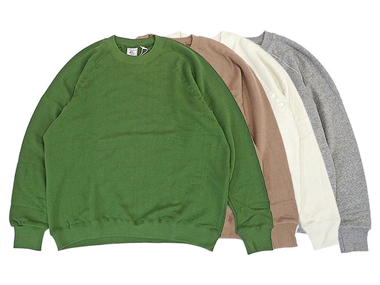 【JEMORGAN】吊り編み裏毛RAGLAN SWEAT CREW