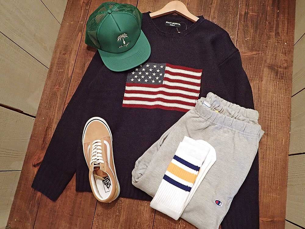 【SUNNY SPORTS GOLF】FLAG CREW SWEATER