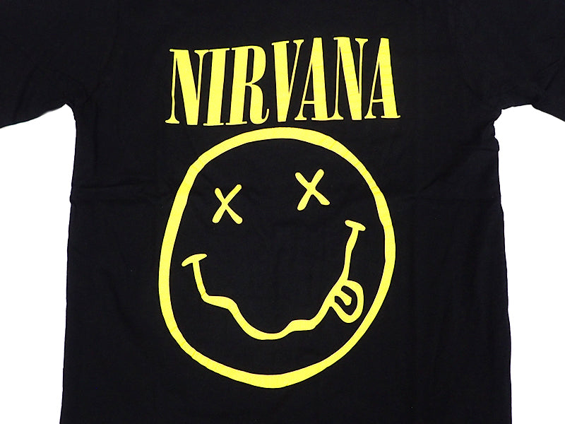 NIRVANA/LAYERED YEL HAPPY FACE L/S TEE