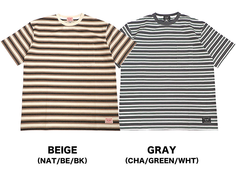 【BIG MIKE】BORDER SUNGLASSES POCKET S/S TEE