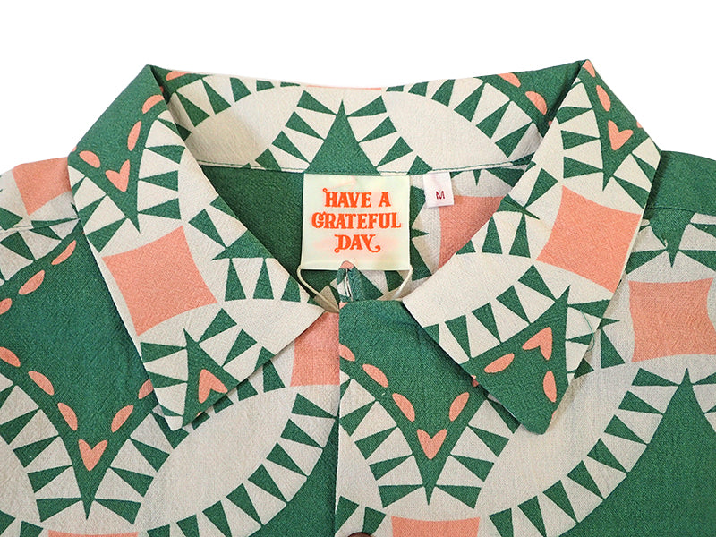 【HAVE A GRATEFUL DAY】OPEN COLLAR S/S SHIRT