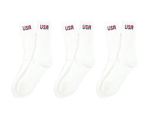 【AWS】3P DURABLE&COMFORTABLE CREW SOCKS