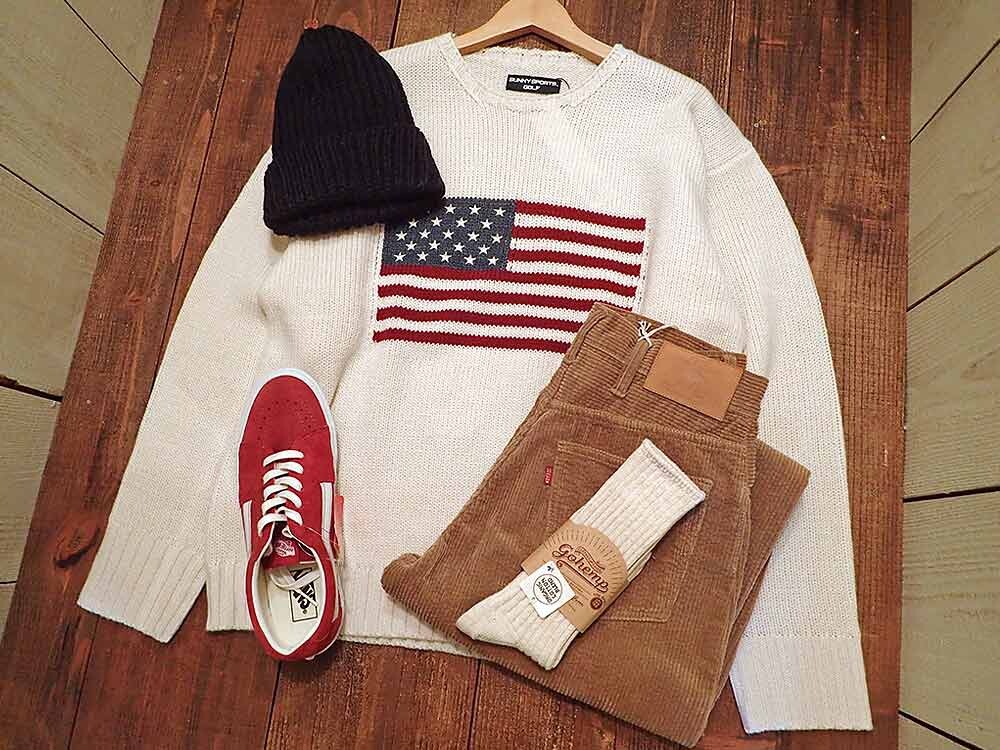 【SUNNY SPORTS GOLF】FLAG CREW SWEATER