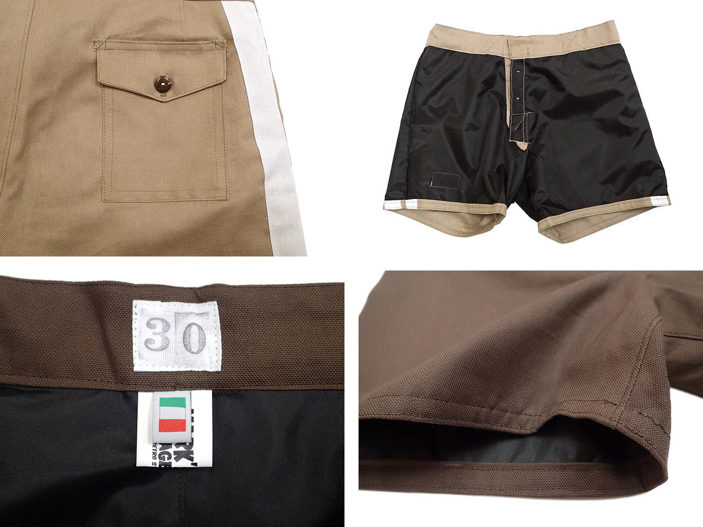 MARK'S GARAGE×HOLYSMOKE SURF TRUNKS / SIDE TWO LINES