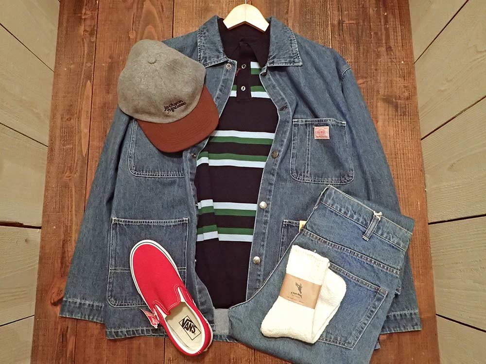 【TOWN CRAFT】SURF BORDER POLO SWEATER