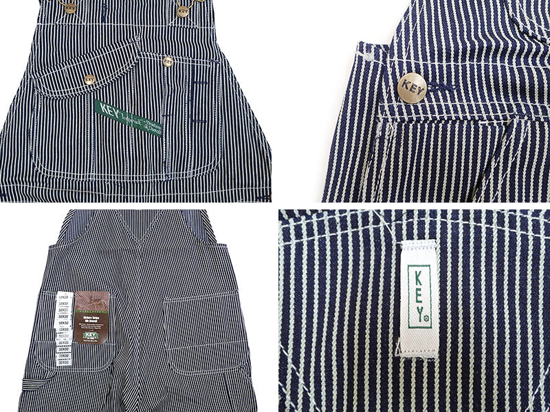【KEY】BIB OVERALL HI BACK ZIP FLY(HICKORY)