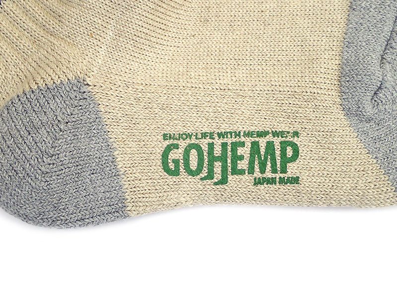 【GOHEMP】RANDOM LINE PILE CREW SOCKS