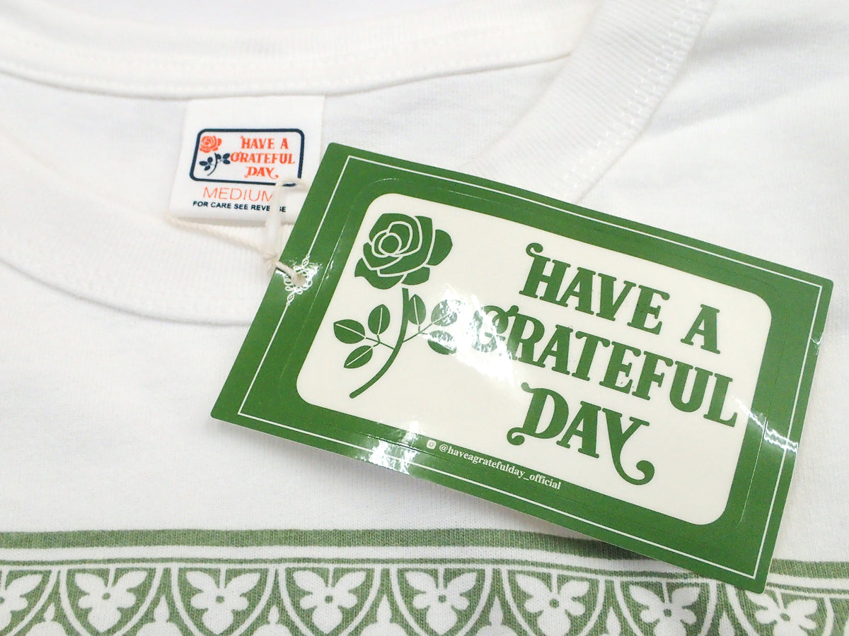 【HAVE A GRATEFUL DAY】TWO ROSES L/S TEE