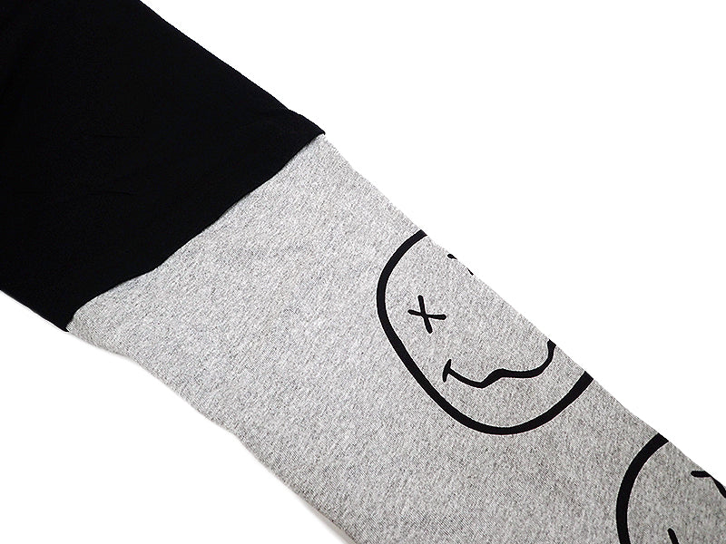 NIRVANA/LAYERED YEL HAPPY FACE L/S TEE