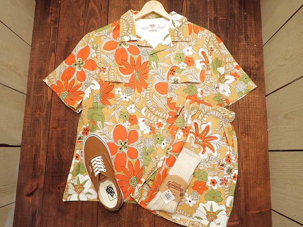 【HAVE A GRATEFUL DAY】OPEN COLLAR S/S SHIRT