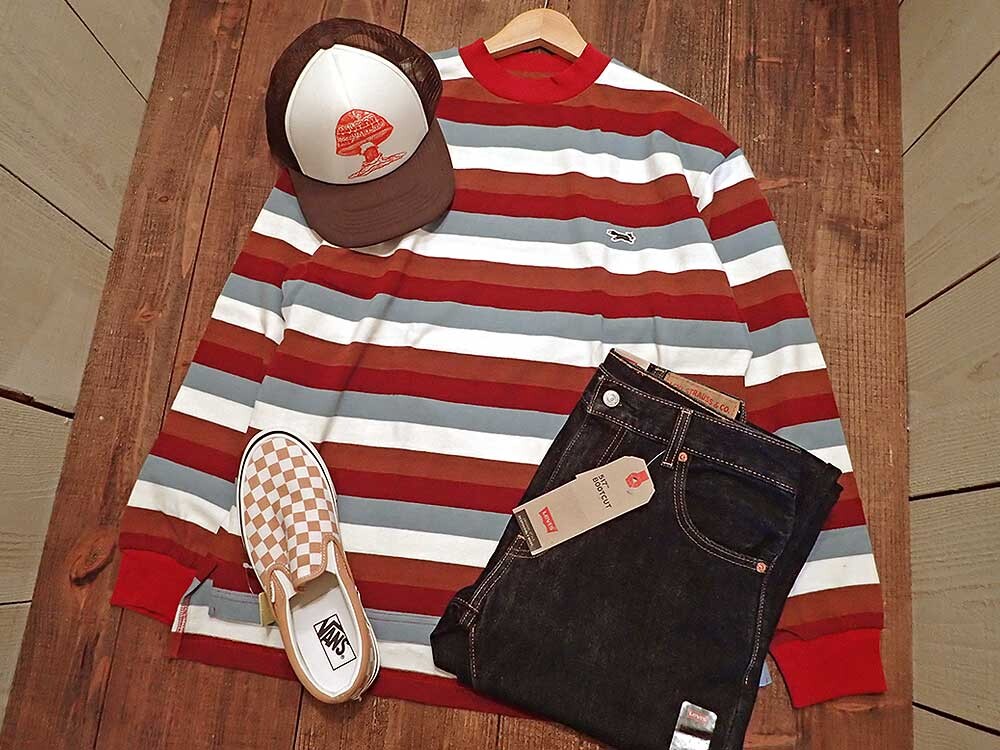 【PENNEY’S】THE FOX CREW L/S BORDER TEE