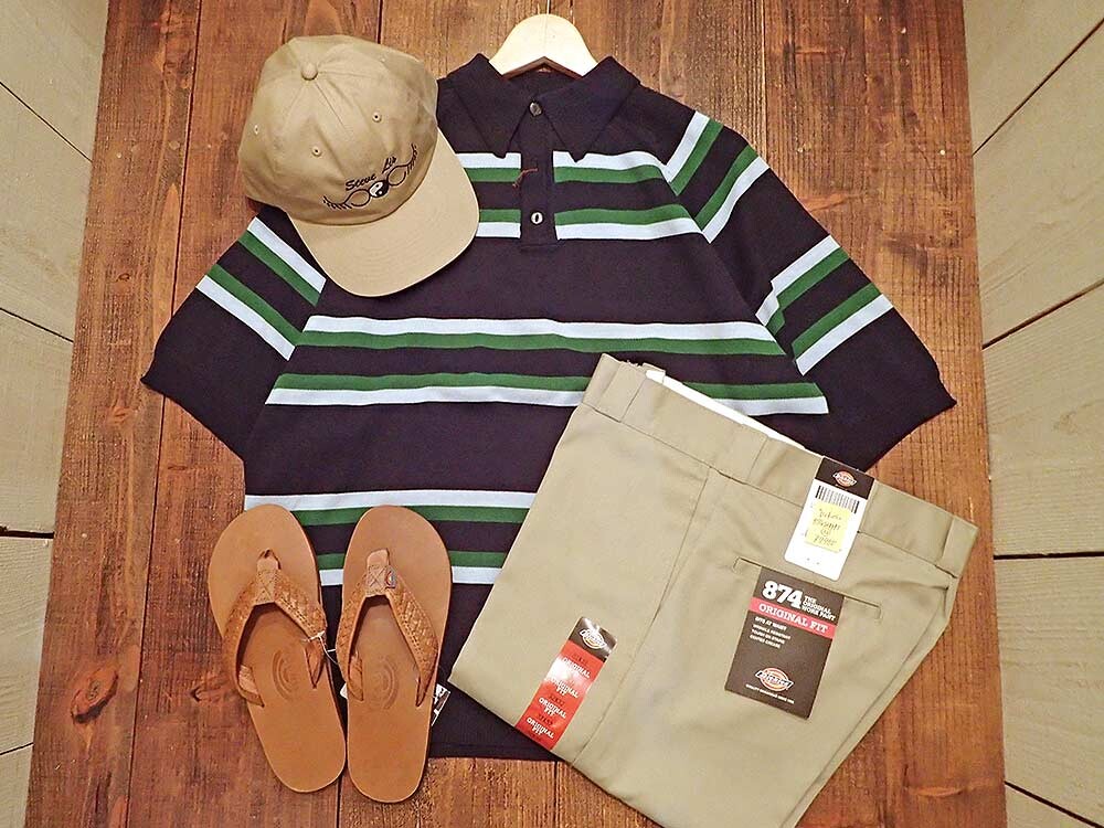 【TOWN CRAFT】SURF BORDER POLO SWEATER