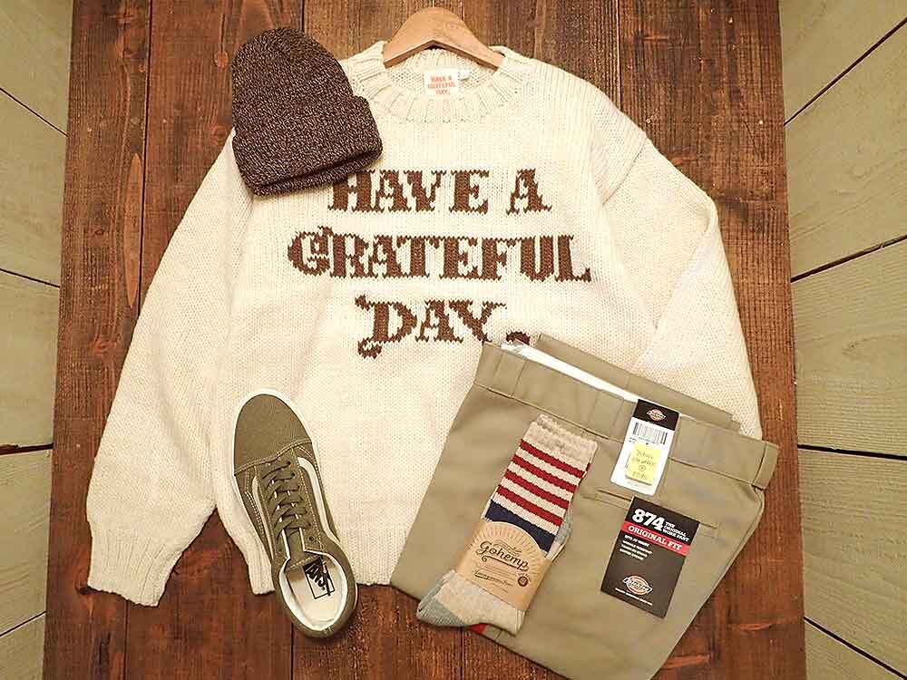 【HAVE A GRATEFUL DAY】KNIT CREW