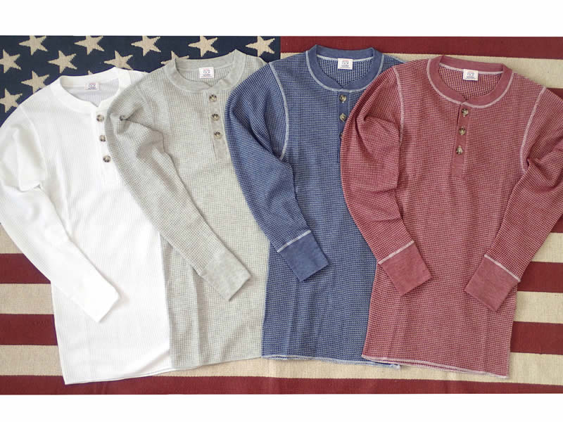 JE MORGAN L/S Henry Thermal T-Shirts