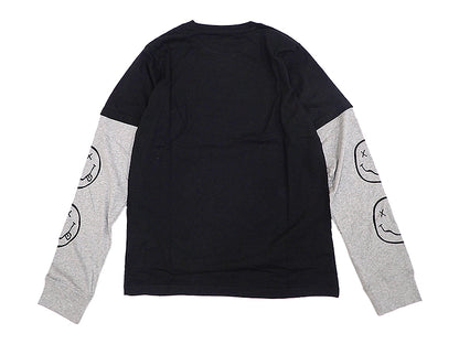 NIRVANA/LAYERED YEL HAPPY FACE L/S TEE