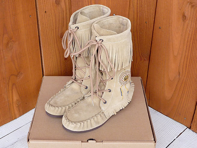 BARBO Moccasin Fringe Boots