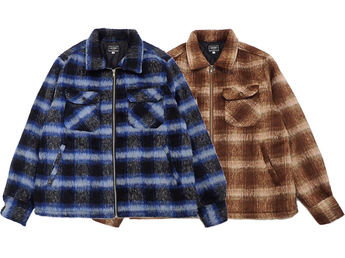 【BIG MIKE】BRUSHED CHECK QUILTED JACKET