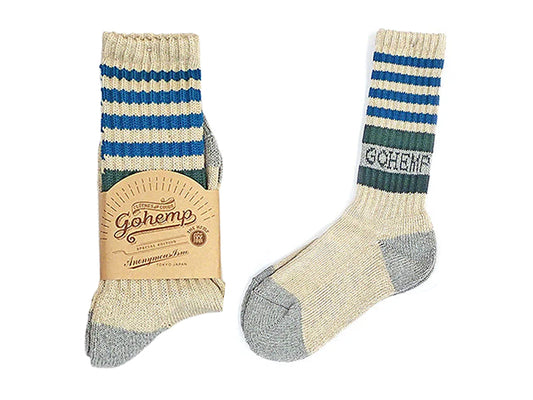 [GOHEMP] RANDOM LINE PILE CREW SOCKS 