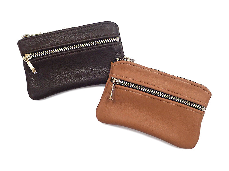【Moonshine Leather】DOUBLE ZIPPERED POUCH