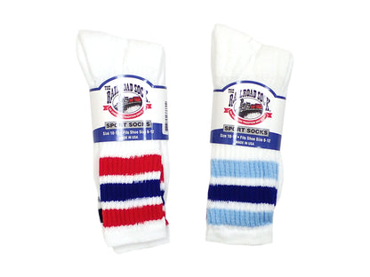 【RAILROAD SOCK】AMERICANA STRIPED CREW SOCKS
