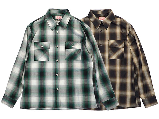 【BIG MIKE】RAYON BLEND OMBRE L/S SHIRTS