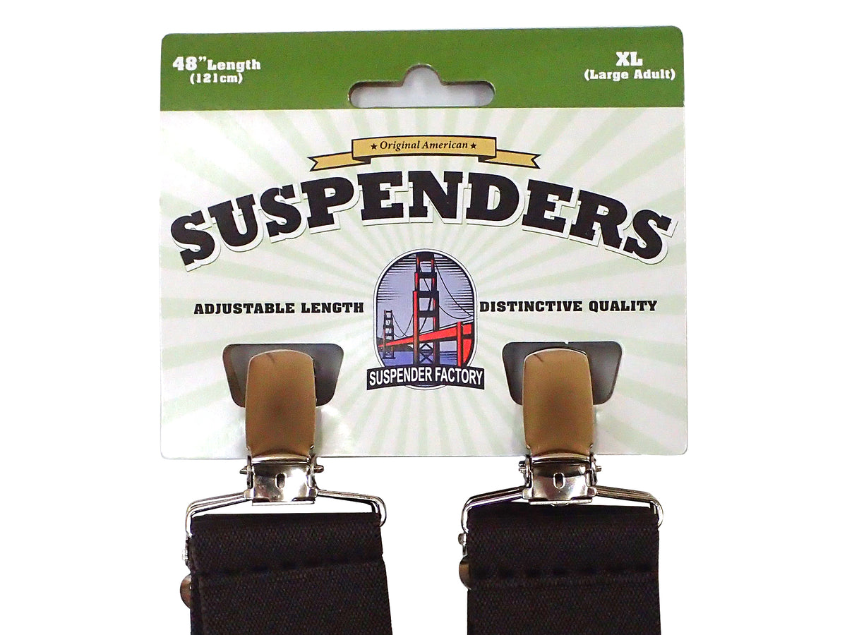【SUSPENDER FACTORY】1.5INCH WIDE CLIP SUSPENDERS