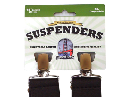【SUSPENDER FACTORY】1.5INCH WIDE CLIP SUSPENDERS