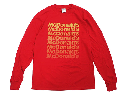 【McDonald's】OMBRE WORDMARK L/S TEE