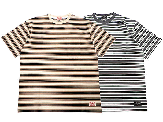 [BIG MIKE]BORDER SUNGLASSES POCKET S/S TEE