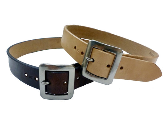 BRONSON LEATHER SQUARE BUCKLE BELT