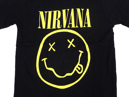 NIRVANA/LAYERED YEL HAPPY FACE L/S TEE