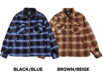 【BIG MIKE】BRUSHED CHECK QUILTED JACKET