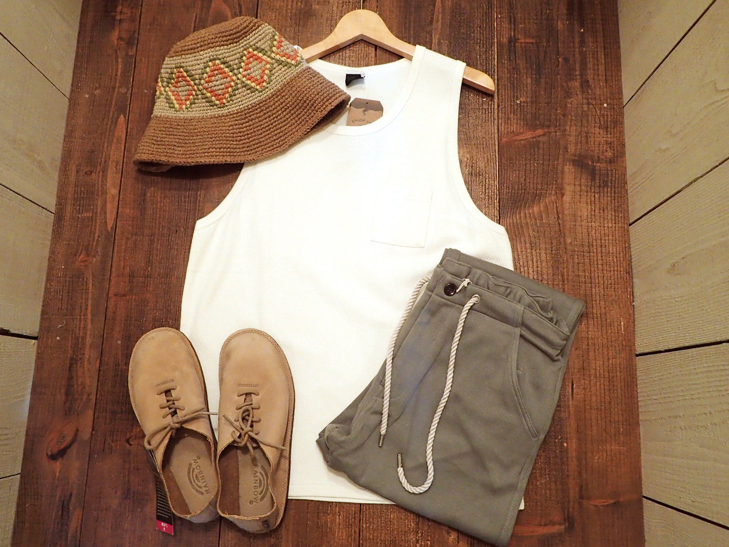 [GOHEMP] U-NECK TANK TOP