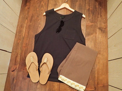 [GOHEMP] U-NECK TANK TOP
