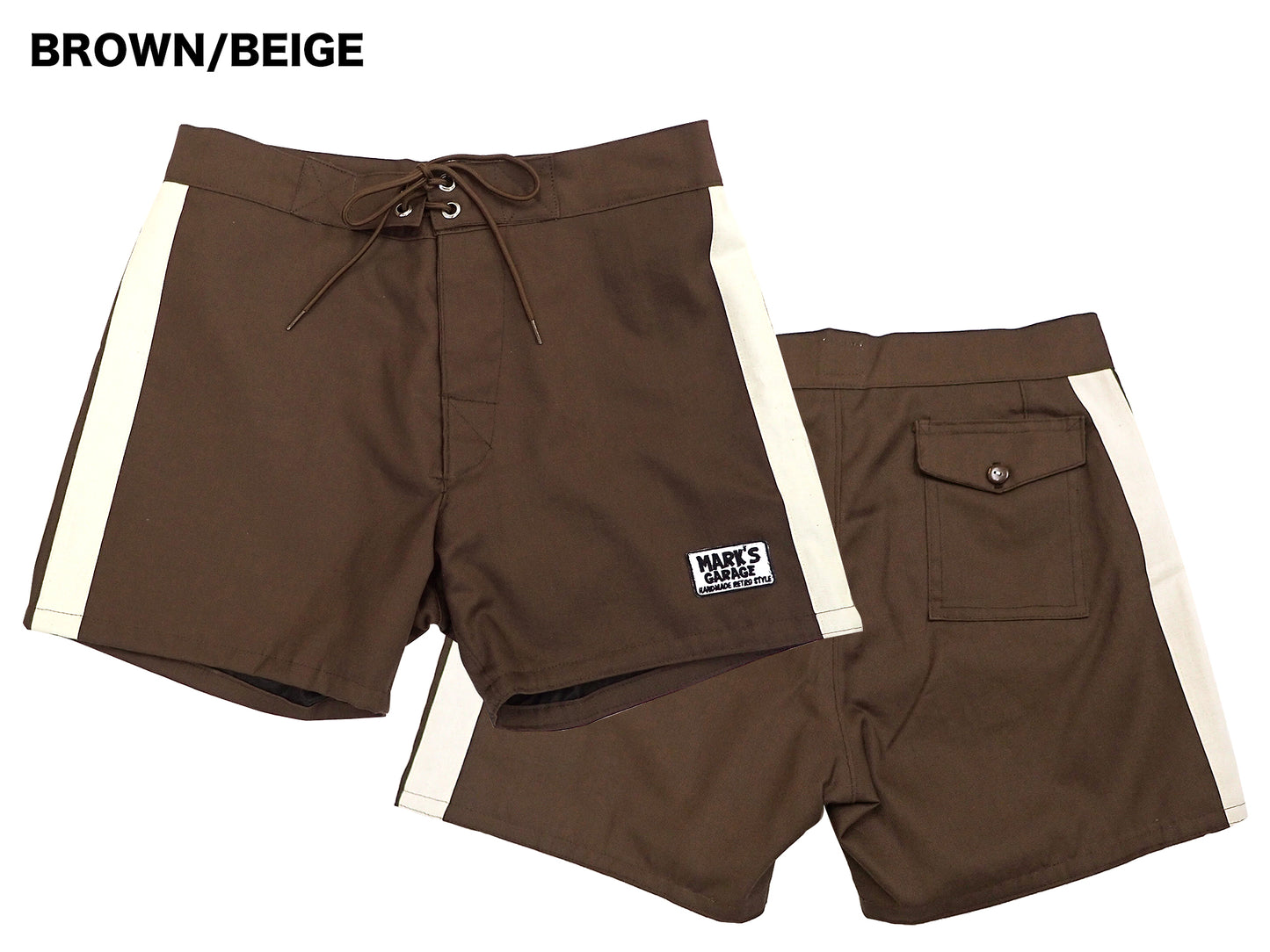MARK'S GARAGE×HOLYSMOKE SURF TRUNKS / SIDE TWO LINES