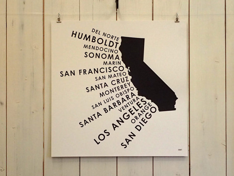 ORANGE&PARK "CALIFORNIA COASTAL COUNTIES" Print