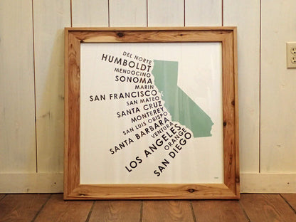 ORANGE&PARK "CALIFORNIA COASTAL COUNTIES" Print