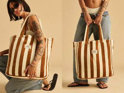 【SLOW TIDE】CABANA TERRY TOTE