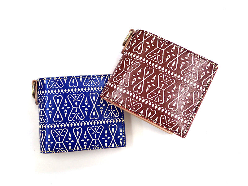 【GO WEST】SHORT WALLET (二つ折)/PAISLEY PRINT LEATHER