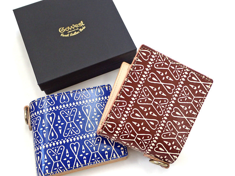 【GO WEST】SHORT WALLET (二つ折)/PAISLEY PRINT LEATHER