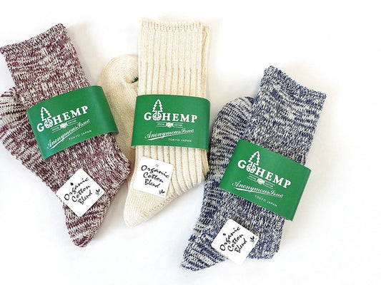 【GOHEMP】ORGANIC COTTON×HEMP PILE CREW SOCKS