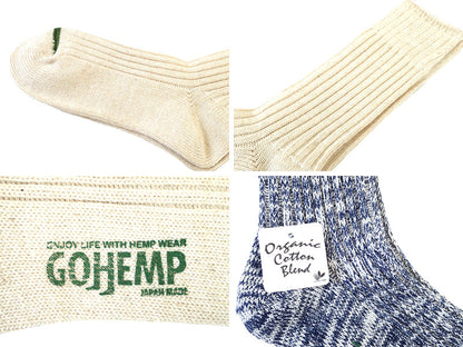 【GOHEMP】ORGANIC COTTON×HEMP PILE CREW SOCKS