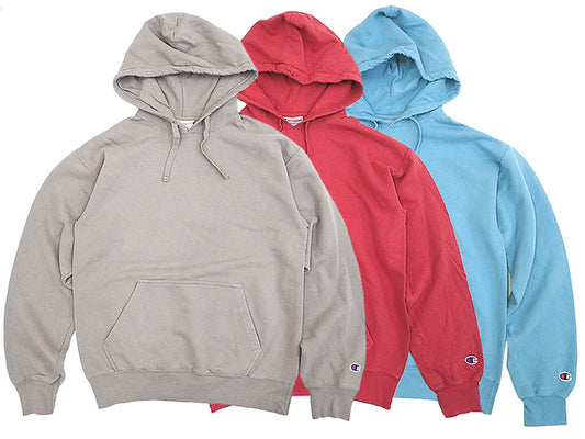 【Champion】GARMENT DYED HOODED SWEAT