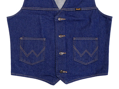 【WRANGLER】UNLINED DENIM VEST IN PREWASHE