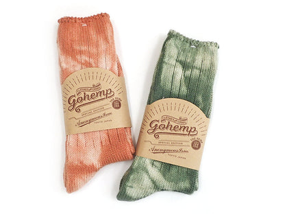 [GOHEMP]UNEVEN DYE CREW SOCKS 