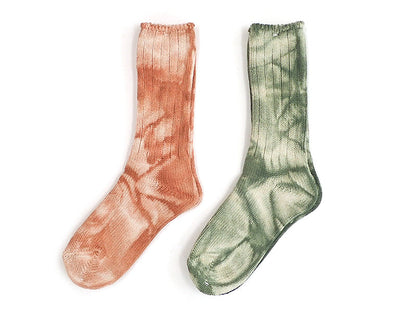 [GOHEMP]UNEVEN DYE CREW SOCKS 